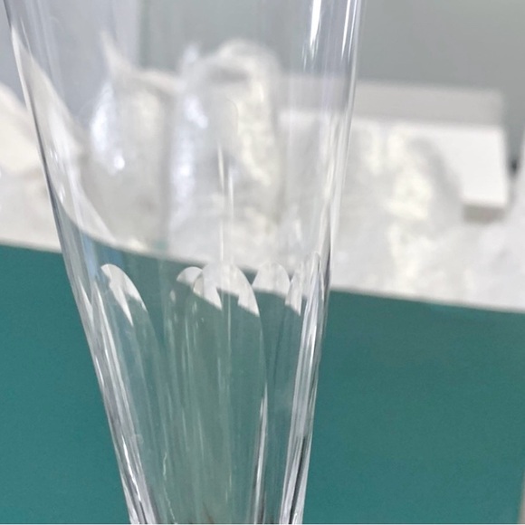 Tiffany & Co. Set 4 NEW Etched Champagne Flutes Glasses Original Blue Gift Box - Picture 4 of 5